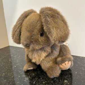 1985 Gund Plush Brown Bunny Rabbit 10" Stuffed Animal “TIPPET”